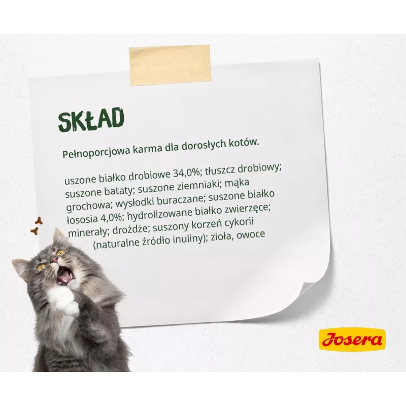 Kuiv kassitoit JOSERA NatureCat Adult Poultry & Salmon 2 kg, teraviljavaba, 33% valku, 20% rasva