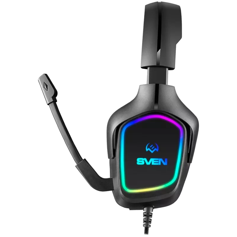 Mängukõrvaklapid mikrofoniga AP-U750MV, must (USB, RGB)