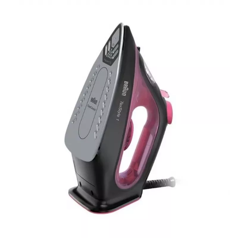 Braun TexStyle 1 kuiv- ja aurutriikraud keraamilise tallaga 2000 W must, lilla