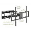 Gembird WM-120 pc(s)-01 TV kinnitus/tugi 3.05 m (120) Must