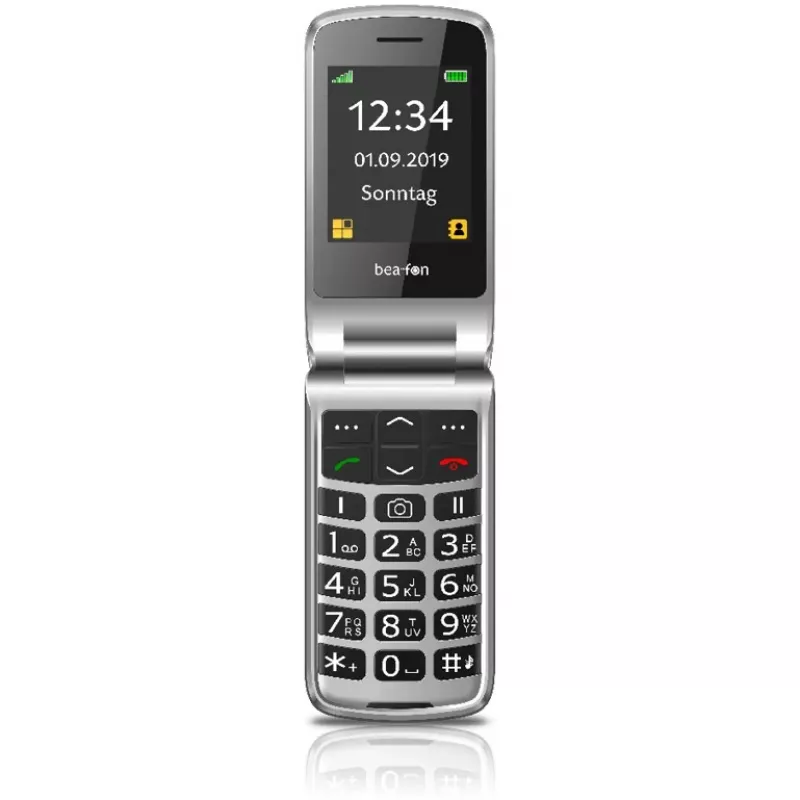 Bea-fon SL495 Senior Mobile Phone (no PSU) - Must Hõbedane