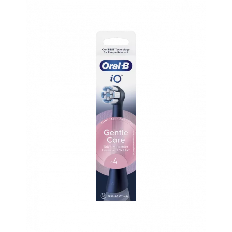 Oral-B iO Gentle Care asendusharjapead, must, 4 tk