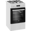 Gaasipliit ja elektriahi BEKO FSM51339DWDS 50 cm, valge, energiaklass A