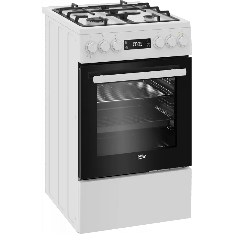 Gaasipliit ja elektriahi BEKO FSM51339DWDS 50 cm, valge, energiaklass A