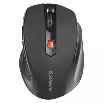 Juhtmevaba RF optiline paremakäeline hiir DEFENDER ULTRA MM-315 — 1600 DPI, 6 nuppu, USB vastuvõtja, must
