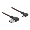 USB-kaabel DeLOCK EASY-USB 2.0 Type-A-pistik Micro-B isasele nurga all 0,2 m must