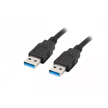 USB A – USB A kaabel LANBERG CA-USBA-30CU-0018-BK — USB 3.2 Gen 1 (5 Gbit/s), 1,8 m, must