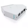 DIN-liistule paigaldatav kiudoptiline jätkujaotur DIGITUS DN-96893 — nurga all, 6 SC DX / LC Quad, alumiinium, hall