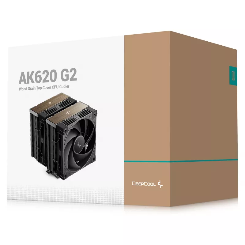 DeepCool AK620 G2 õhkjahuti, 120 mm ventilaator, ühildub LGA1700/1200/115x ja AM4/AM5, must, 144×127×159 mm