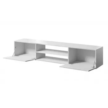 TV-kapp cama meble SLIDE 200K, 200 x 40 x 37 cm, läikiv valge, puitlaastplaadist pealispind