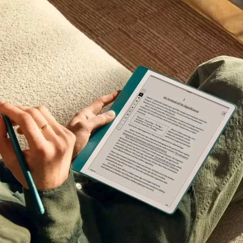 Ebook New Kindle Scribe - 2024 release 10.2 glare-free 64GB Wi-Fi (ilma lukustuskuva reklaamideta) premium-pliiatsiga Jade