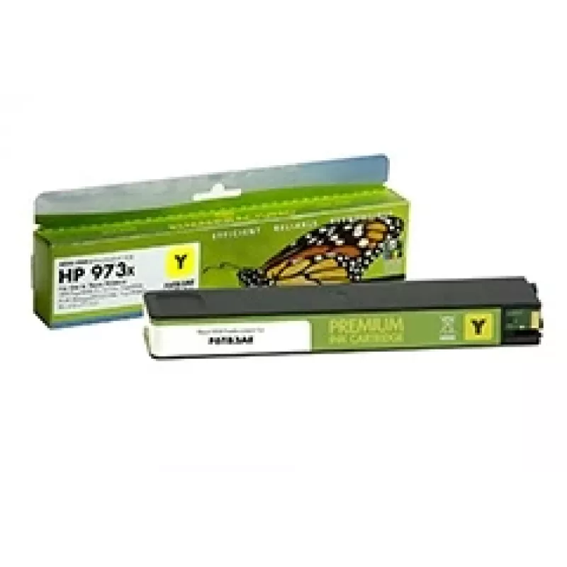 Ühilduv Static-Control HP tint nr 973X kollane (F6T83AE) uus kiip