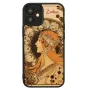 Man and Wood telefonikohver iPhone 12 mini jaoks – Zodiac seeria, must