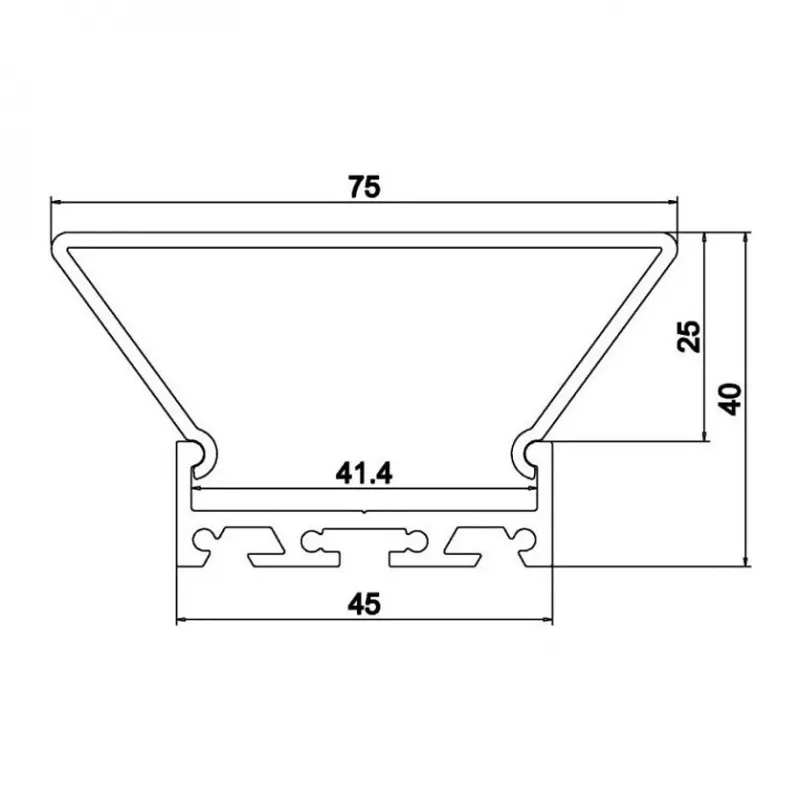 Synergy 21 ALU065-T profiil (S21-LED-PR20183)
