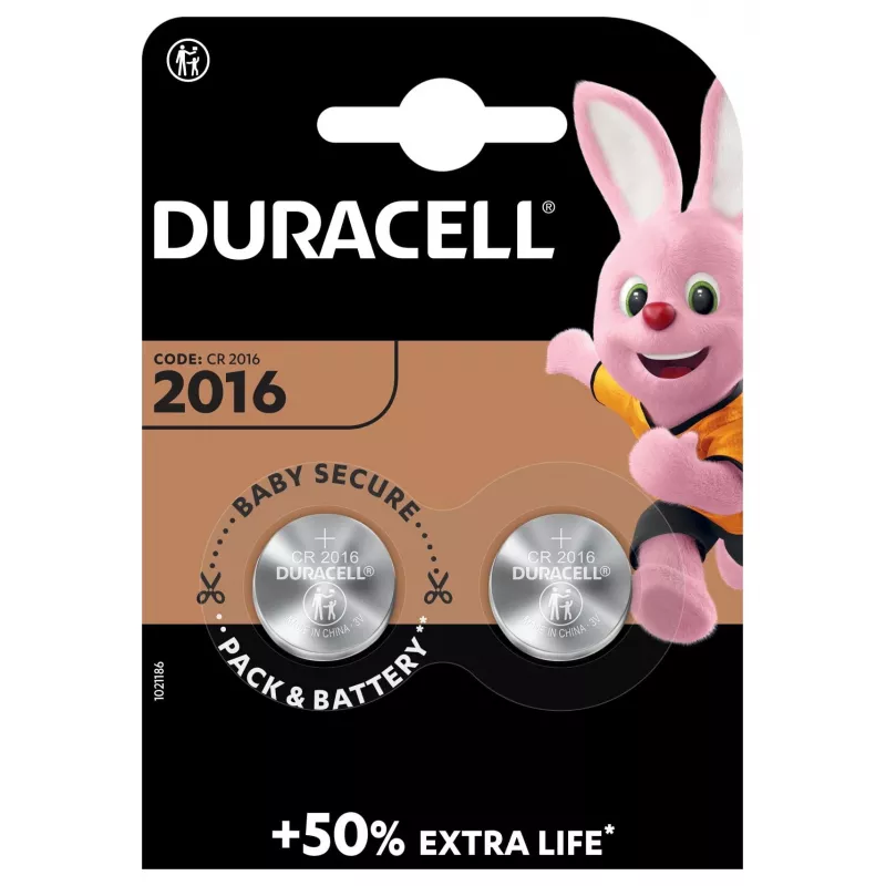 Duracell 2016 ühekordne patarei CR2016 liitium