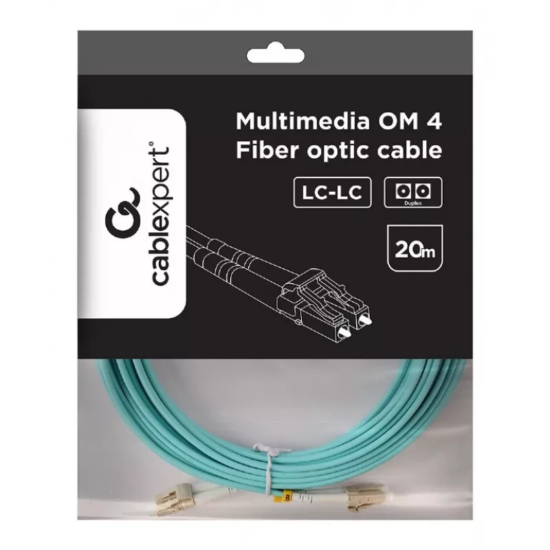 Multimoodne duplekskaabel OM4 50/125, LC/LC, 20 m
