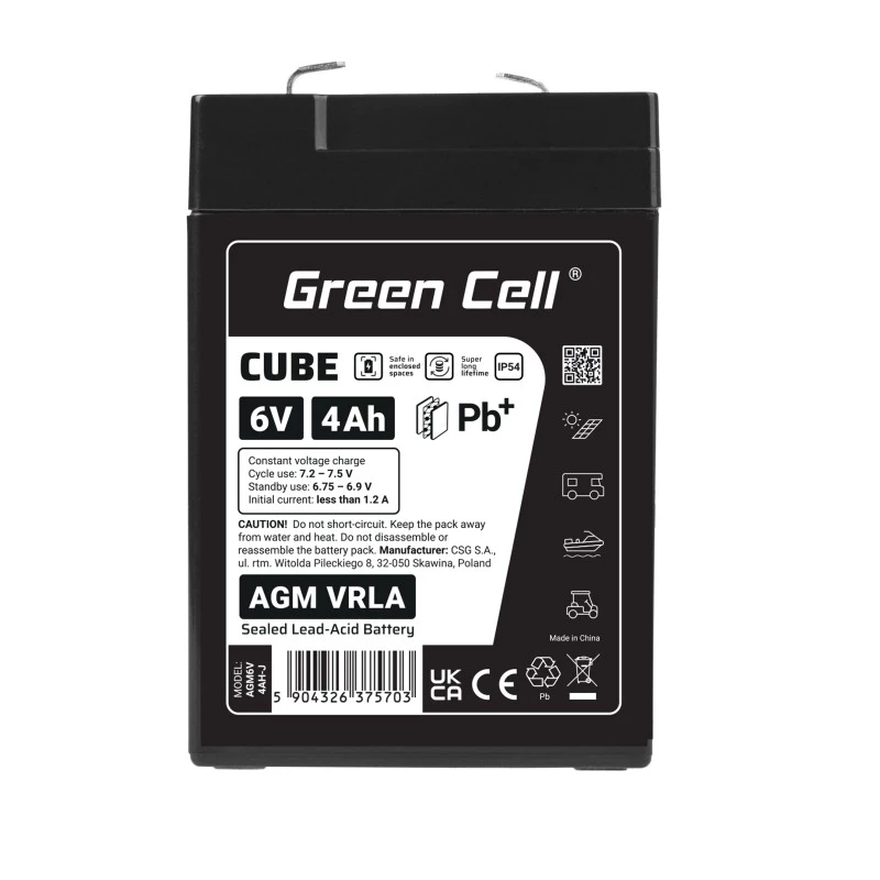 Aku AGM VRLA 6V 4Ah IP54