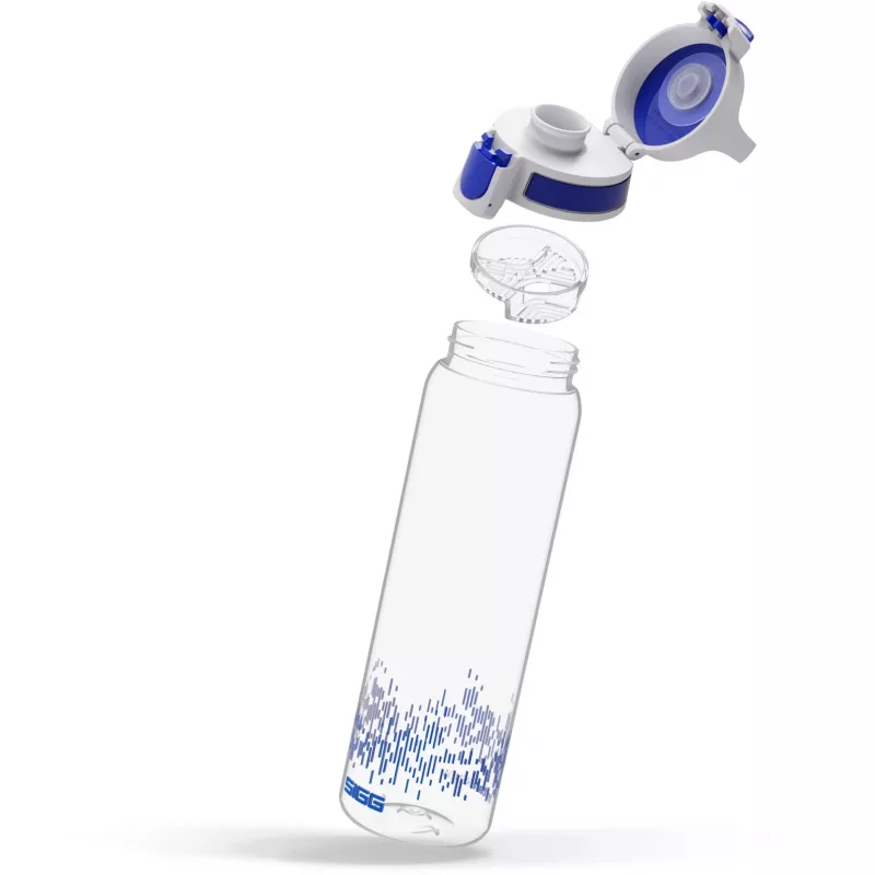Water bottle Total Clear One MyPlanet Blue 0.75 L transparent/dark blue, one-hand closure ONE