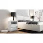 Topeshop M1 BIEL MAT nightstand/Öökapp 2 sahtel(s) valge