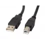 Lanberg CA-USBA-10CC-0030-BK USB-kaabel 3 m USB 2.0 USB B must (CA-USBA-10CC-0030-BK)