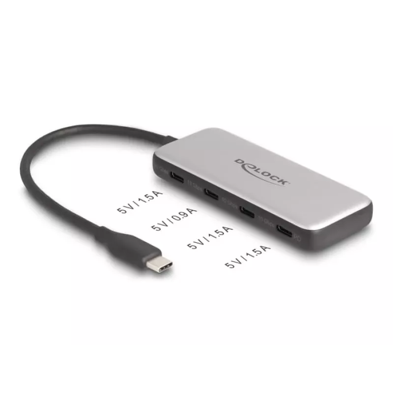 DeLOCK 64261 USB 3.2 Gen 1 USB-C jaotur 10000 Mbit/s Must Hall