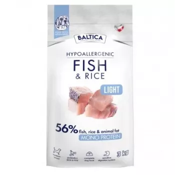 BALTICA Nutraceutic Hypoallergenic Light M kala riisiga - kuiv koeratoit - 3kg