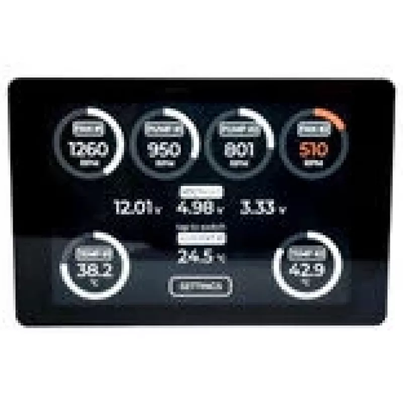 FanGuardian PowerBoard Controller 3,5-tolline puuteekraan — Singularity Computers SC-FG-PBC