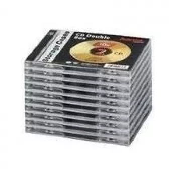 Hama CD Double Jewel Case Standard, Pack 10 2 disc Transparent