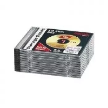 Hama CD õhuke Jewel Case, pakendis 10 1 plaati Läbipaistev