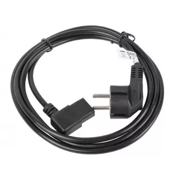 Toitekaabel LANBERG CA-C13C-12CC-0018-BK, 2 m, C13 haakeseadis kuni CEE7/7, must, nurga all C13