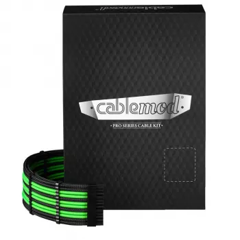 CableMod 12V-2x6 12VHPWR ModMesh kaablikomplekt C-Series Pro PCIe toite jaoks CM-PCSR-16X2KIT-NKKLG-R-SS