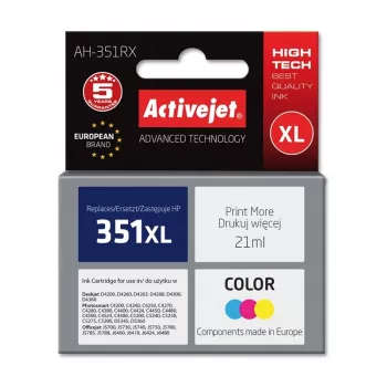 Activejet AH-351RX tint (asendus HP 351XL CB338EE jaoks; Premium; 21 ml; värviline)