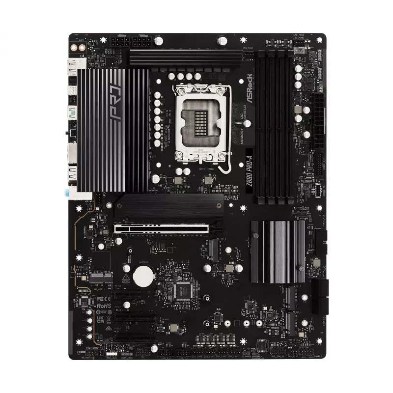Emaplaat ASRock Z890 Pro-A ATX — Intel Z890 kiibistik, LGA 1851, DDR5, 4x DIMM, 256GB, 2.5Gb LAN, PCIe Gen5