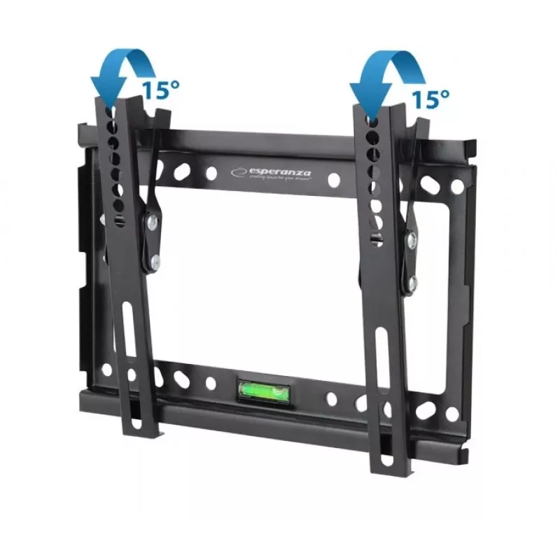 Seinakinnitus telerile ESPERANZA ERW010 14 tolli kuni 50 tolli (35,6–127 cm), kalle 15°, VESA 75x75–200x200, maksimaalne koormus 25 kg, must
