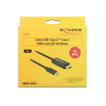 Video kaabel adapter DeLOCK 85292 USB-C–HDMI 3 m must