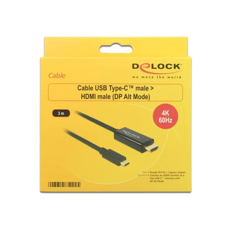 Video kaabel adapter DeLOCK 85292 USB-C–HDMI 3 m must