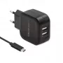 Qoltec 50188 mobiilseadmete laadija sülearvutile, nutitelefonile, nutikellale, tahvelarvutile, telefonile, universaalne must AC, DC siseruumides