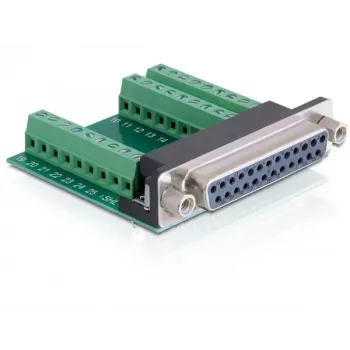 pistikuadapter DeLOCK 65317 25p 27p must roheline hõbedane