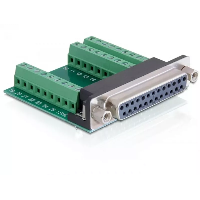 pistikuadapter DeLOCK 65317 25p 27p must roheline hõbedane