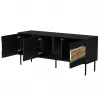 TV kapp cama meble INSERTO 3D 143,5x40x61,5 cm must LED-iga, puitlaastplaadist pealmine osa