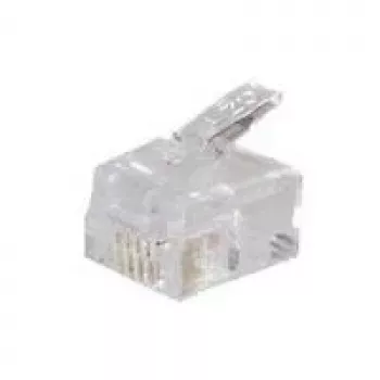 shiverpeaks BASIC-S modulaarpistik RJ11, varjestamata ümarkaablile, 6-kontaktiline, 4 kontakti hõivatud, kullatud (BS72040-R100)