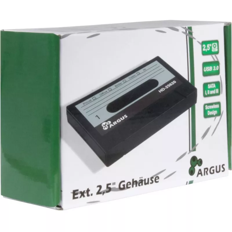 HDD korpus Inter-Tech HD-25620 must-valge 2.5 tolli