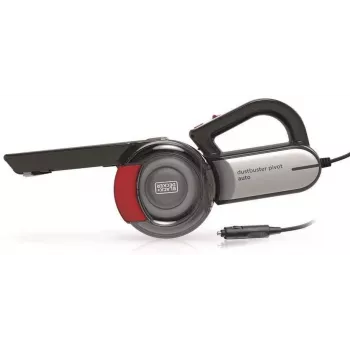 Käeshoitav tolmuimeja Must & Decker PV1200AV — kuivpuhastusseade pehme mööbli jaoks, 12 V, 0,44 L, 12,5 W, 5 m juhe, hall/punane