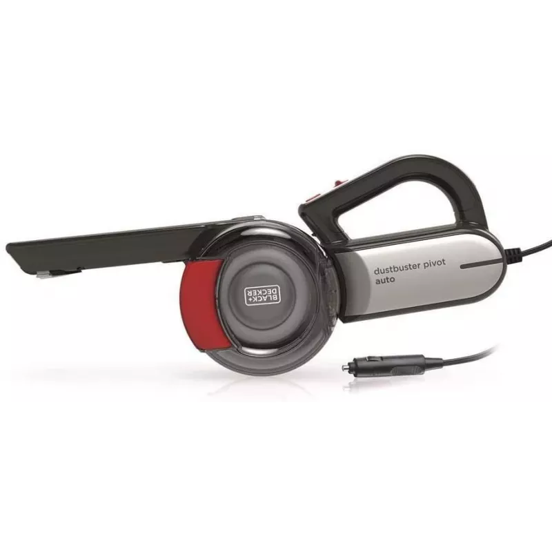 Käeshoitav tolmuimeja Must & Decker PV1200AV — kuivpuhastusseade pehme mööbli jaoks, 12 V, 0,44 L, 12,5 W, 5 m juhe, hall/punane