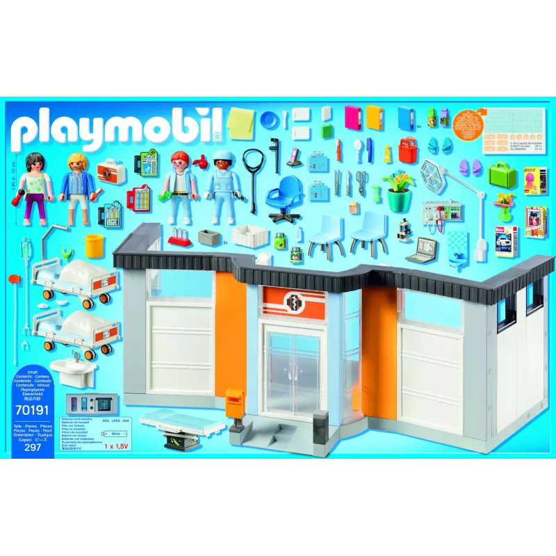 Mängufiguur Playmobil 70191 Mööbliga haigla tiib 297 tükki