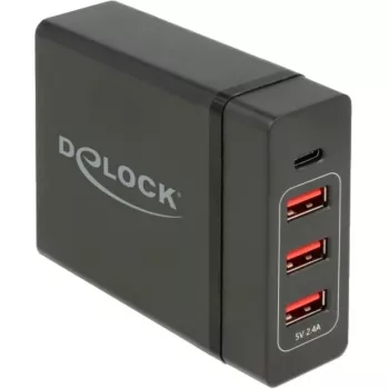 DeLOCK USB seinahoidja laadija 63974 Universal Must AC Indoor