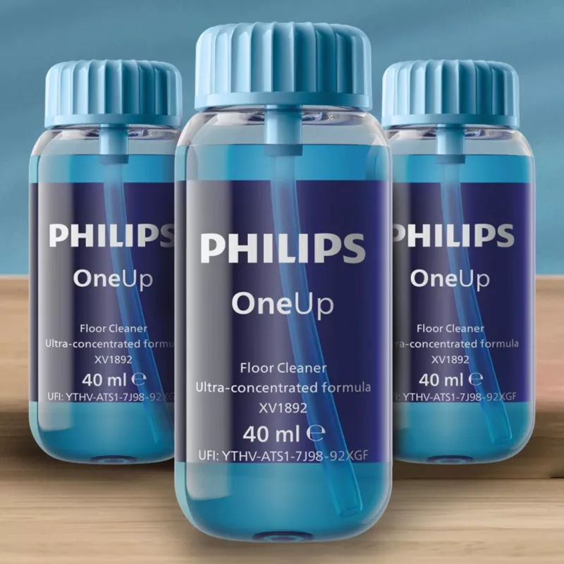 Philips OneUp ülikontsentreeritud põrandapuhastusvahend, pulbi tolmuimeja, sinine, 40 ml, vedelik (kontsentraat), Philips OneUp, 30 mm