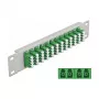 Fiiberoptiline patch-paneel DeLOCK 10 tolli 12 porti LC Quad roheline 1U hall