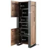 WOOD Raamaturiiul 65x40x170,5 wotani tamm + antratsiit