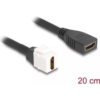 DeLOCK Keystone Moodulkaabel HDMI emane-emane 8K 60 Hz 20 cm must